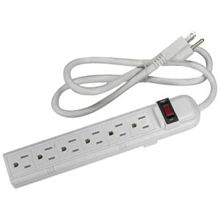 3Ft 6Outlet Surge Protector 15A, 90J