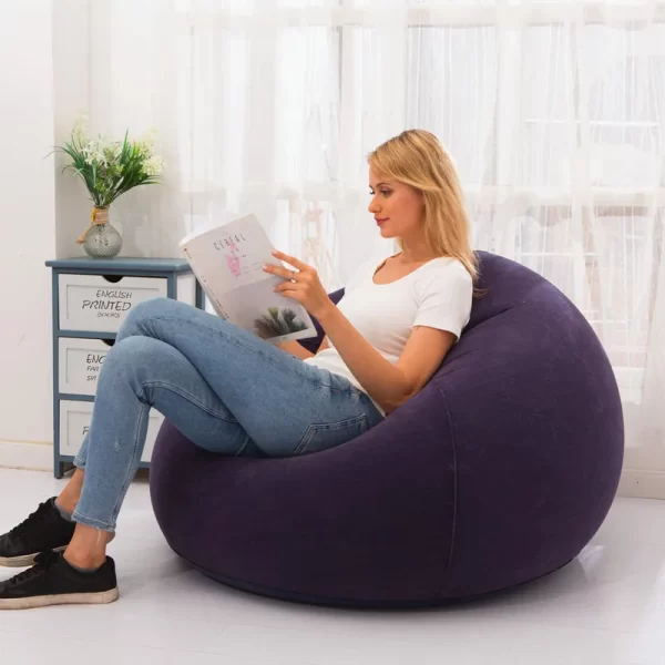 Big Portable Kids Cozy Sofa Chair Waterproof Inflatable Living Room Furniture Bean Bag Chairs - Image 2