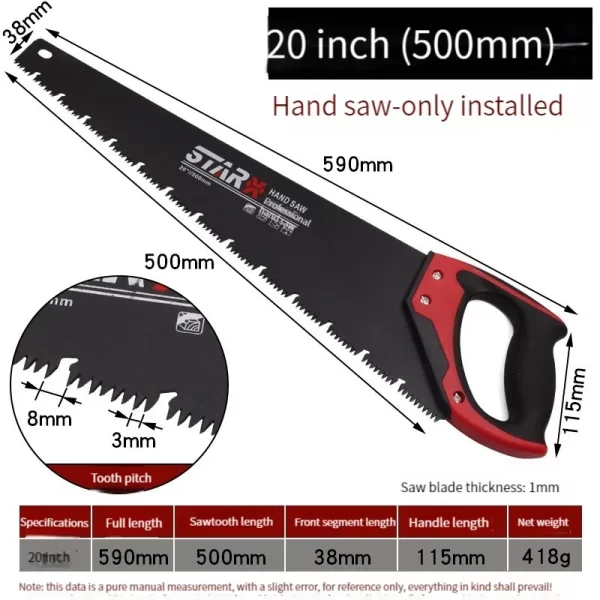 HENGLAI 20 inch butchers sawwood sharp and wear-resistant hand saw machine - Image 2