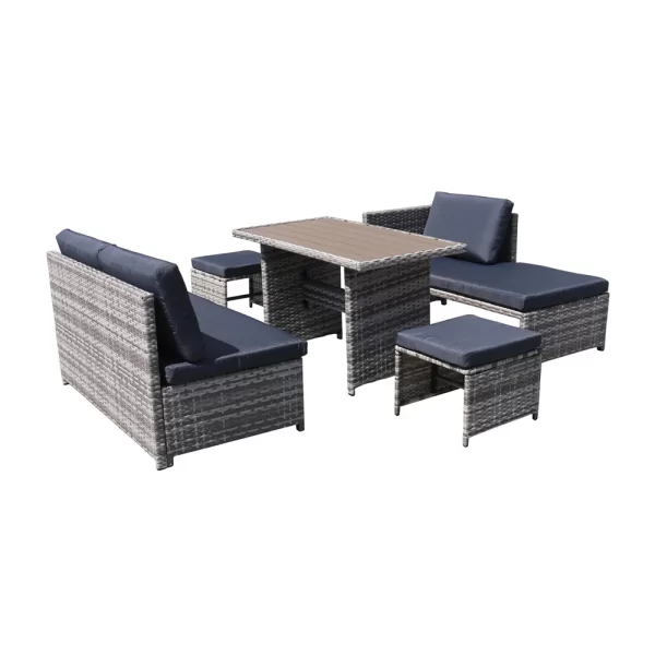 Designer High Quality Rattan Sofa Set Rattan Furniture Garden Outdoor Sofa Set 5 Pieces Patio Furniture Sets - Image 5