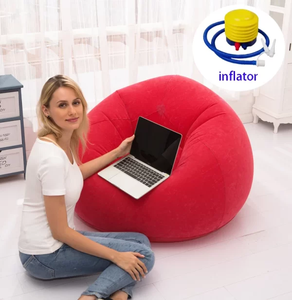 Big Portable Kids Cozy Sofa Chair Waterproof Inflatable Living Room Furniture Bean Bag Chairs