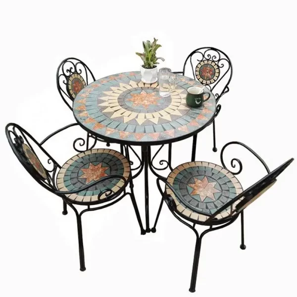 Quality  Design European Style Outdoor Patio Garden Furniture  Balcony Three-Piece Dining Table  and Chair Patio Furniture - Image 3