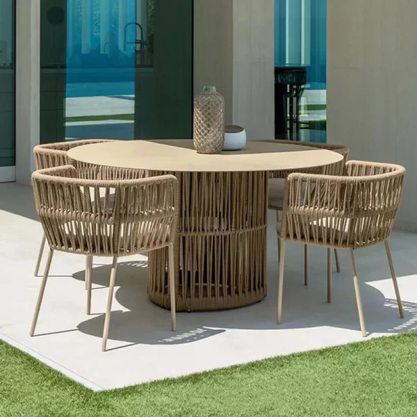 Designer Comfortable chair modern design patio furniture leisure four sets table and chair, long lasting for Patio, Garden Balcony - Image 6