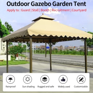 3x4m Outdoor Patio Garden Aluminum Gazebo Luxury Garden Outdoor Gazebo Sun Shelter