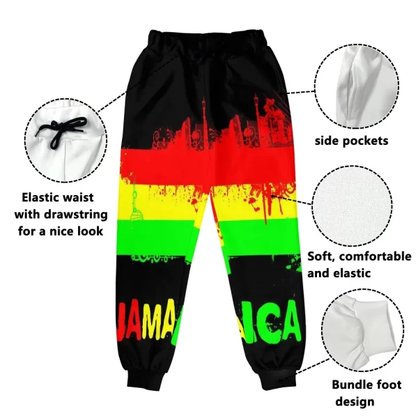 Jamaica Rasta Reggae Man Pants Sport Casual Long Pants Fitness Cool Stylish Colourful Rasta Pants Breathable Men Clothing - Image 2