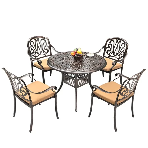 New Design Sale Outdoor furniture  patio sets wrought iron aluminum table and chairs