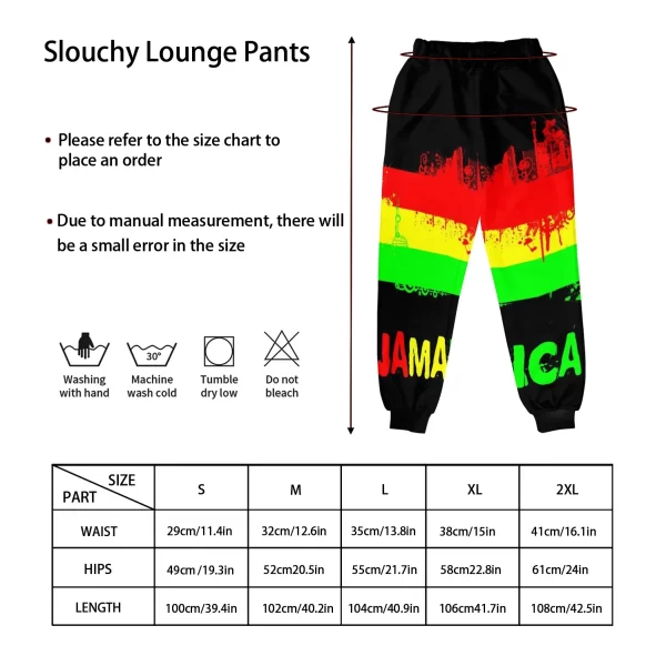 Jamaica Rasta Reggae Man Pants Sport Casual Long Pants Fitness Cool Stylish Colourful Rasta Pants Breathable Men Clothing - Image 4