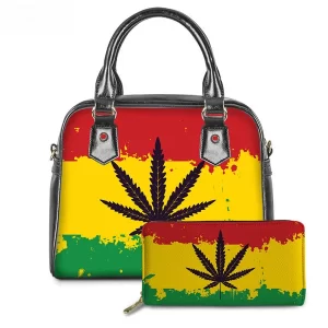 National Jamaica Flag Print Casual Shoulder Bag Totes Bags For Women Handbag Ladies Fashion Purses And Handbags