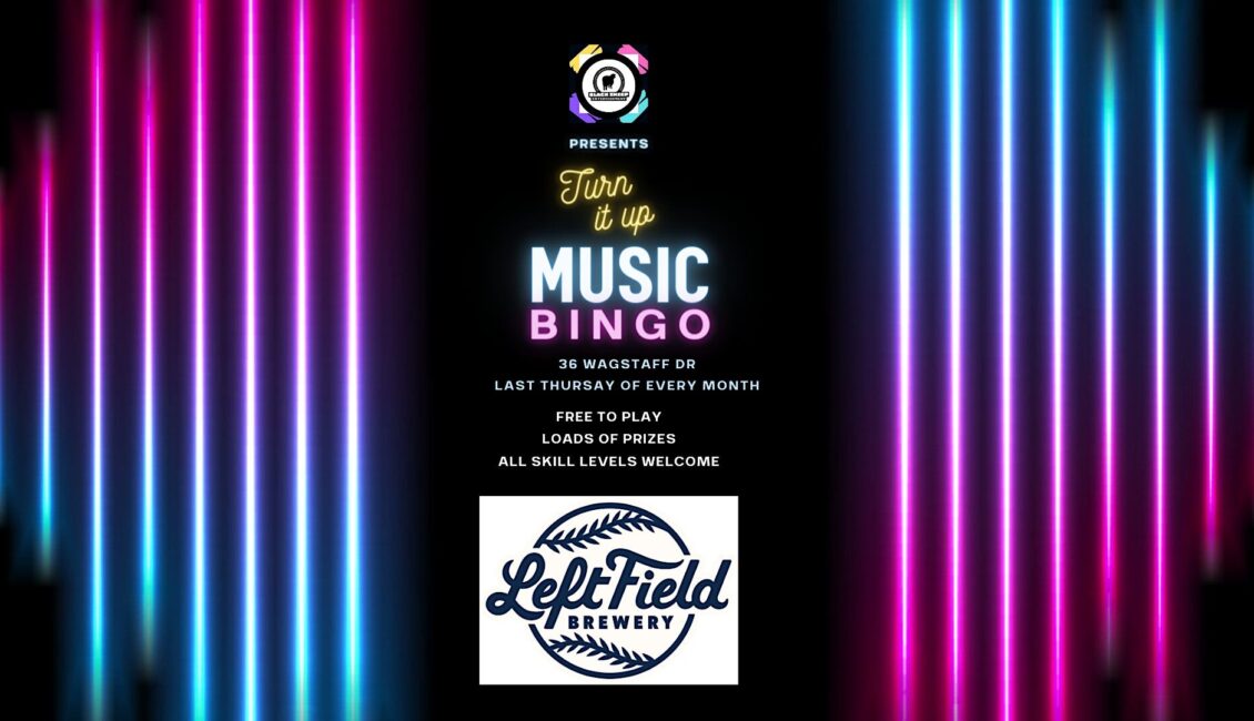 Turn it Up Music Bingo at Left Field Brewery