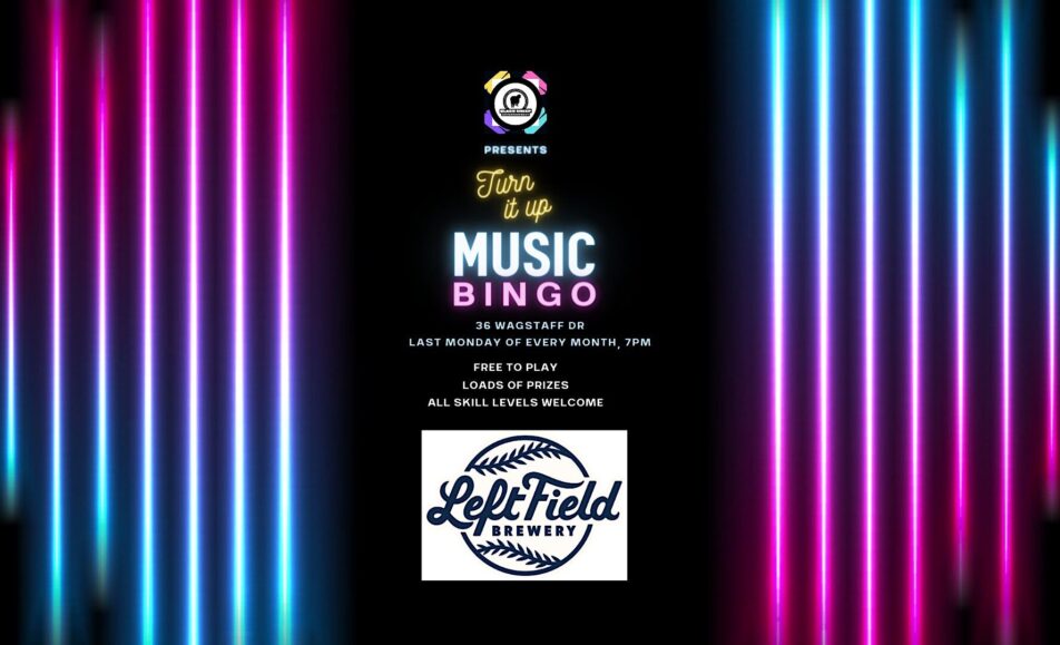 Turn it Up Music Bingo at Left Field Brewery