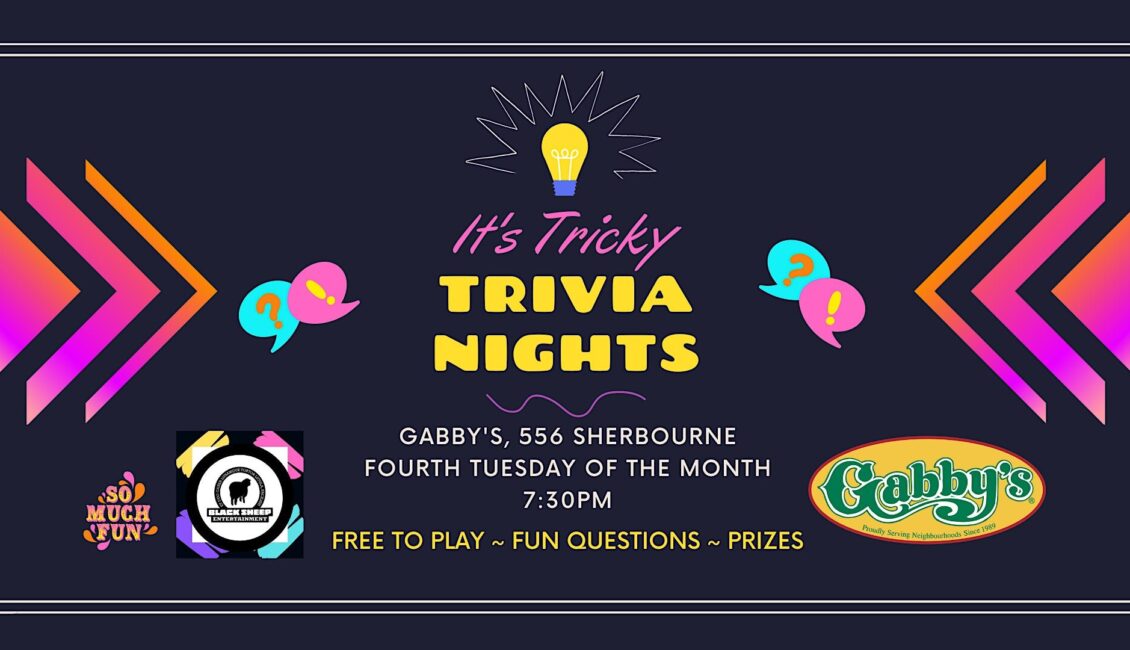 It’s Tricky Trivia at Gabby’s, Isabella Hotel