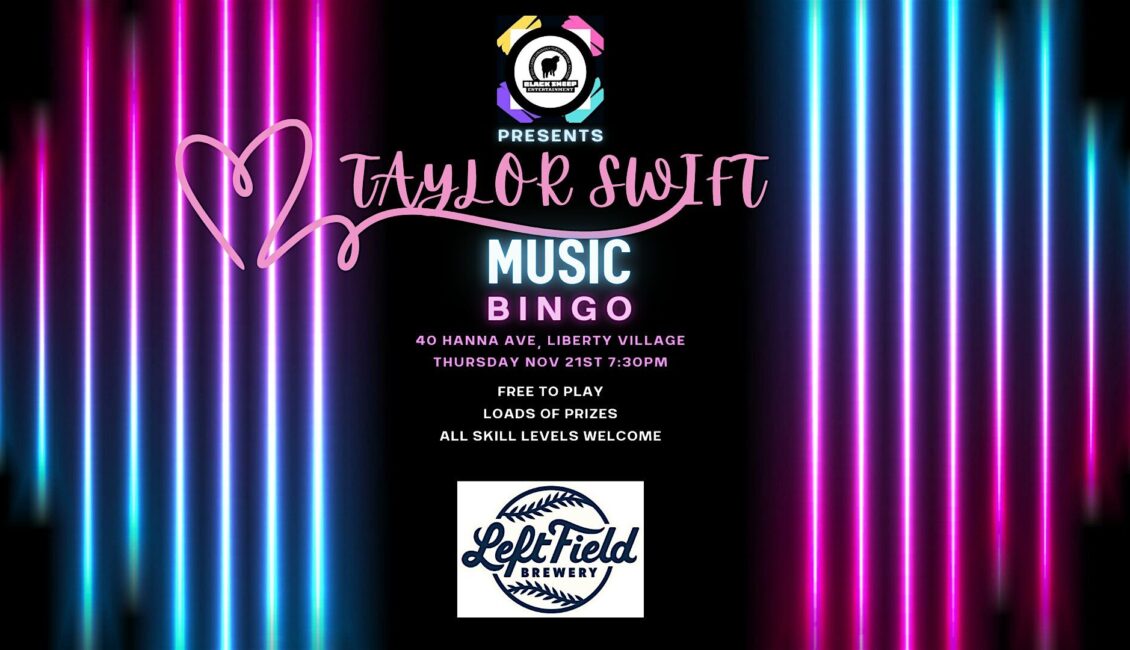 Taylor Swift Themed Music Bingo