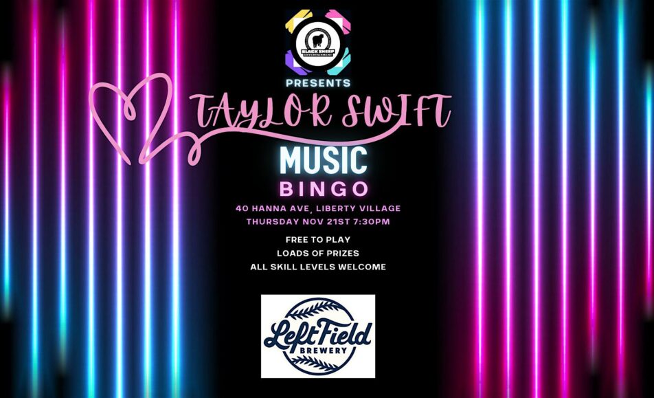 Taylor Swift Themed Music Bingo