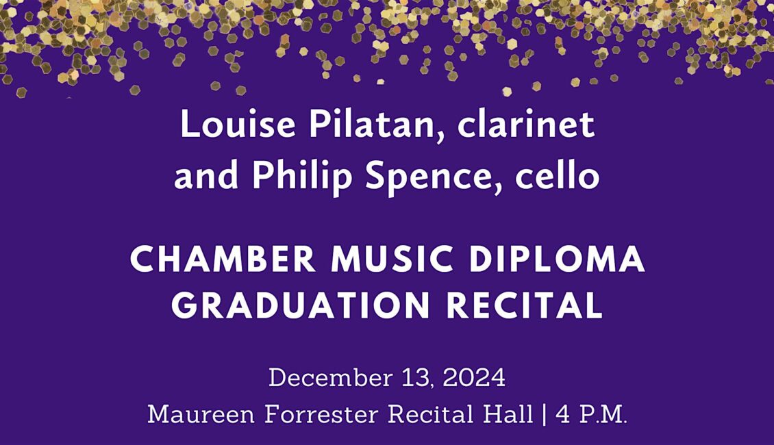 Graduation Recital: Louise Pilatan, clarinet, and Philip Spence, cello