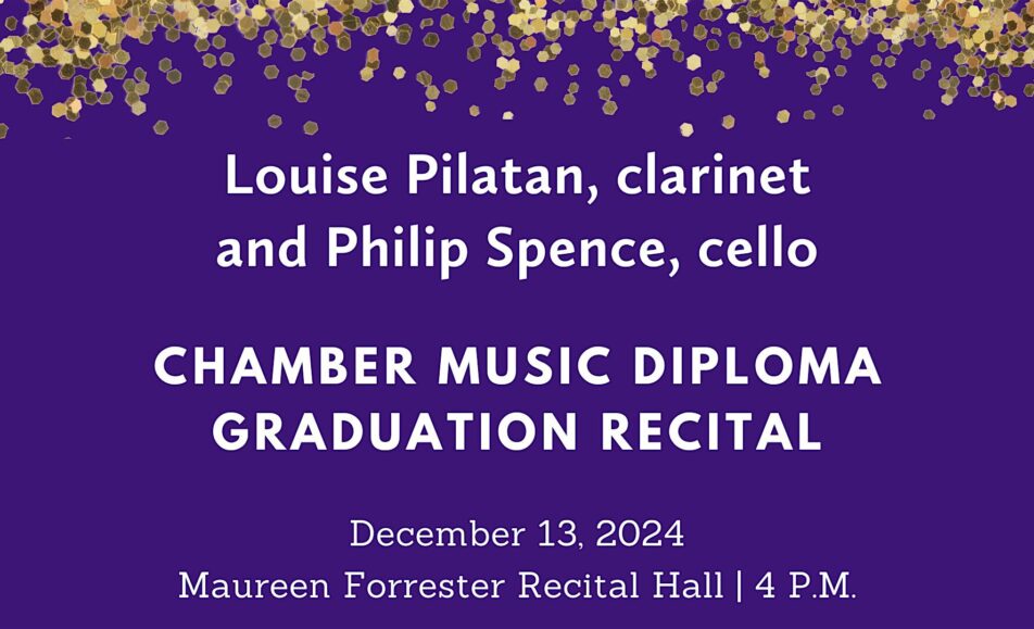 Graduation Recital: Louise Pilatan, clarinet, and Philip Spence, cello