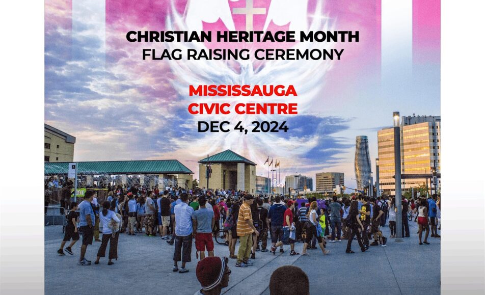 Christian Heritage Month Historic Flag Raising at Mississauga Civic Centre!