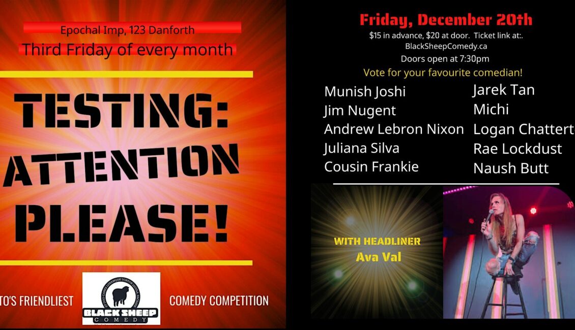 TESTING: ATTENTION PLEASE! Toronto’s Friendliest Comedy Competition