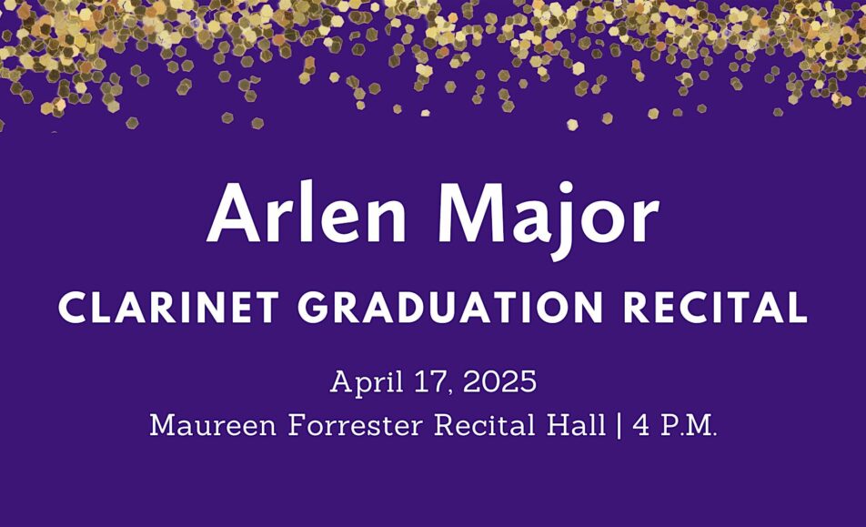 Graduation Recital: Arlen Major, clarinet