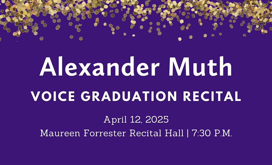 Graduation Recital: Alexander Muth, voice