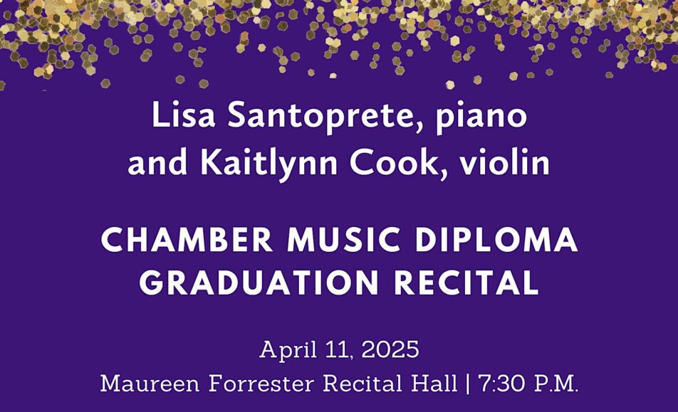 Graduation Recital: Lisa Santoprete, piano, and Kaitlynn Cook, violin