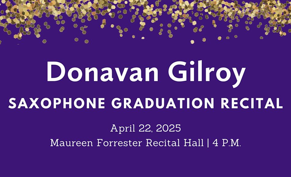 Graduation Recital: Donavan Gilroy, saxophone