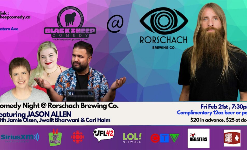 Black Sheep Comedy @ Rorschach Brewing Co. Featuring JASON ALLEN