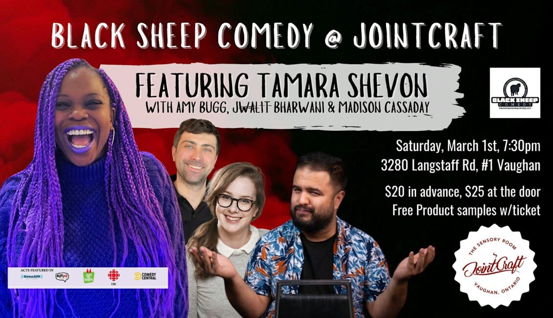 Black Sheep Comedy @ JointCraft Featuring TAMARA SHEVON Black Sheep Comedy @ JointCraft Featuring TAMARA SHEVON