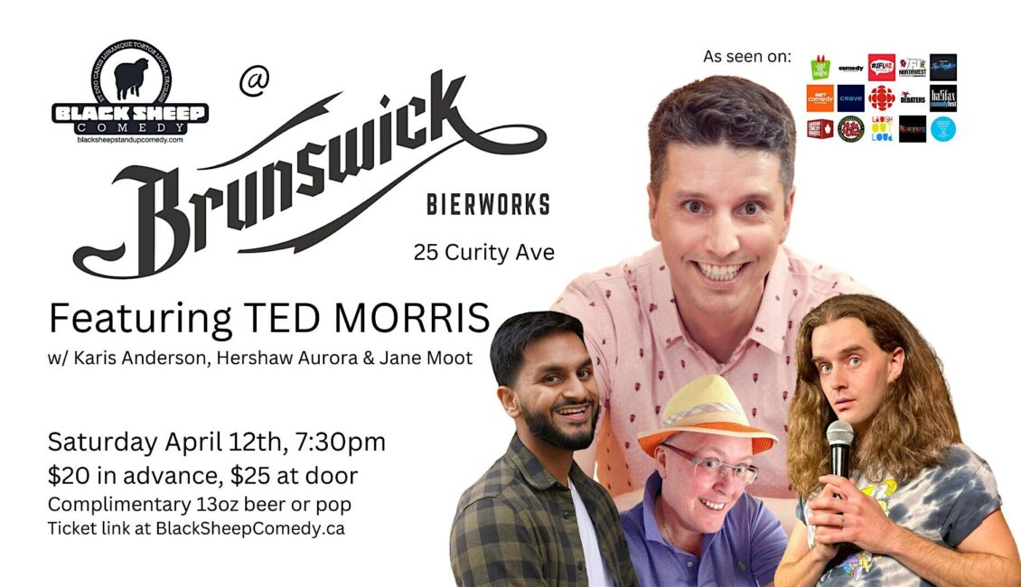 Black Sheep Comedy @ Brunswick Bierworks Featuring TED MORRIS Black Sheep Comedy @ Brunswick Bierworks Featuring TED MORRIS
