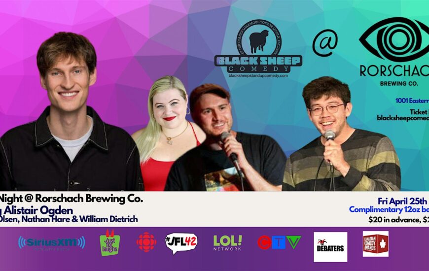 Black Sheep Comedy @ Rorschach Brewing Co. Featuring ALISTAIR OGDEN