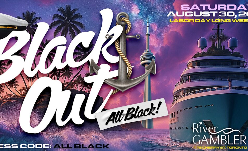BLACK OUT – THE ALL BLACK BOAT CRUISE