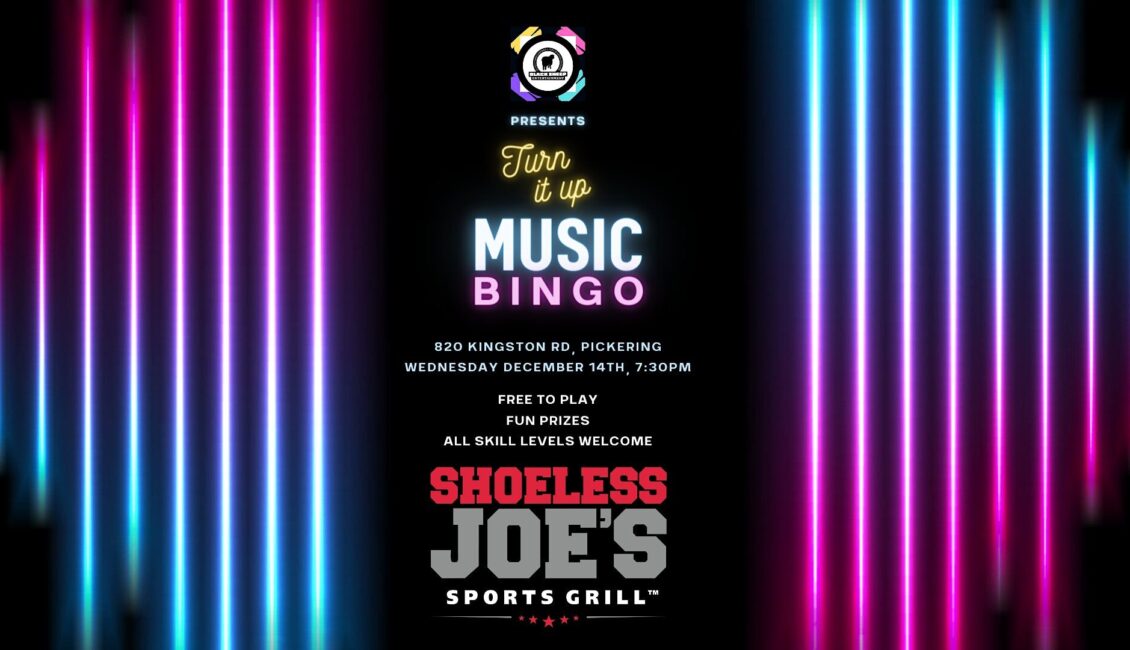 Turn It Up Music Bingo at Shoeless Joe’s, Pickering