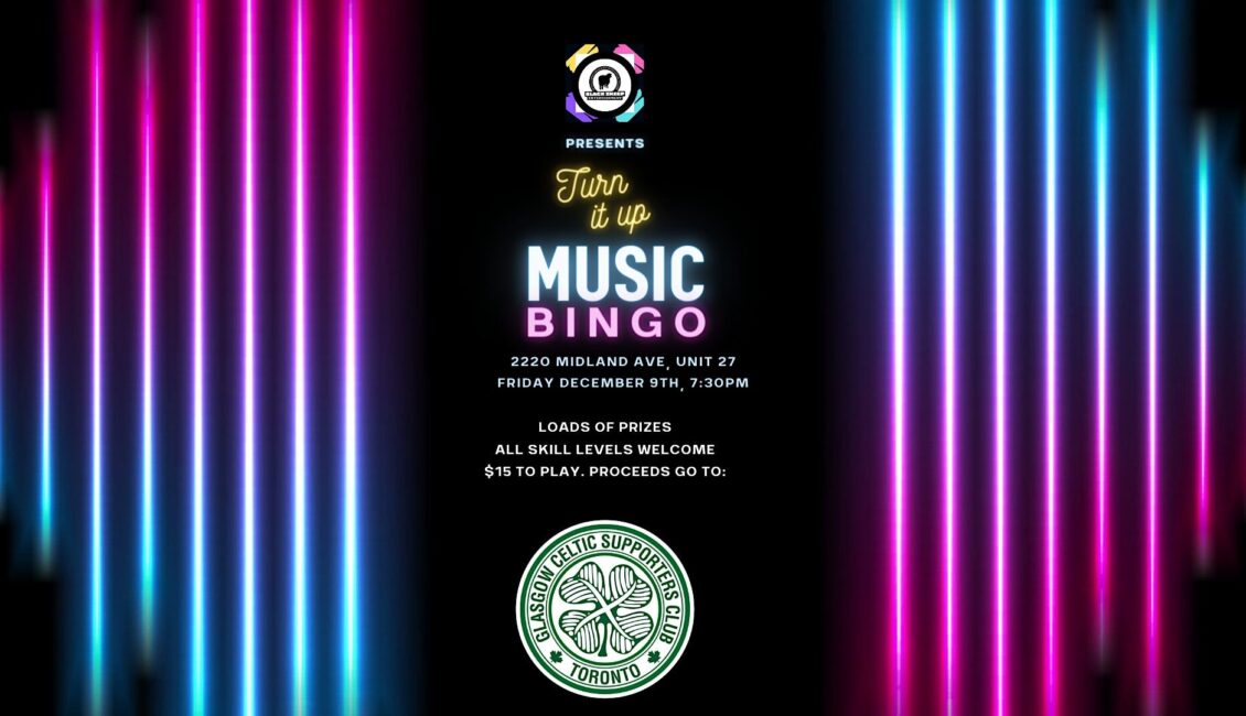 Music Bingo at Glasgow Celtic Supporters Club